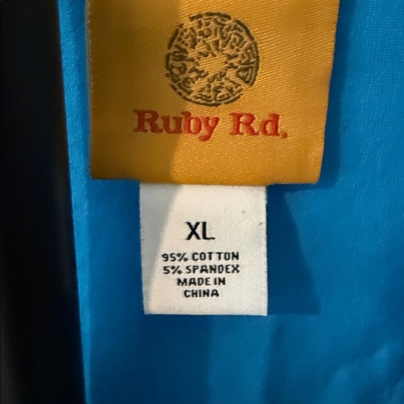 Ruby Rd. Vibrant Blue Lace Tank Top - Picture 3 of 4